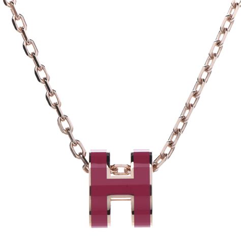 hermes h pendant rose gold|hermes mini pop h pendant.